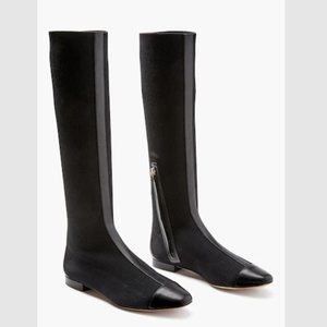 Kate Spade Black Stretch Knit Knee High Mikayla Boots